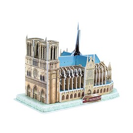 Puzzle 3d de la cathédrale notre-dame de paris. Comprend 44 pièces.