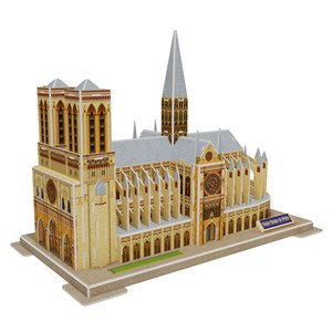Puzzle 3d de la cathédrale notre-dame à paris. Comprend 77 pièces.