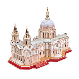 Puzzle 3d de la cathédrale de saint-paul à londres. Comprend 107 pièces.