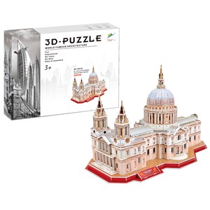 Puzzle 3d de la cathédrale de saint-paul à londres. Comprend 107 pièces.