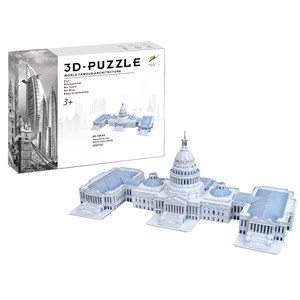 Puzzles 3d du capitole aux états-unis. Comprend 132 pièces.