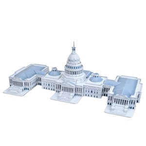 Puzzles 3d du capitole aux états-unis. Comprend 132 pièces.