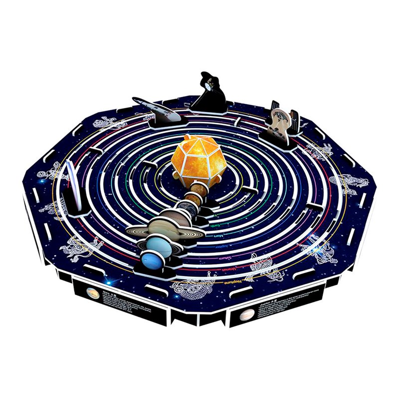 Puzzle 3d système solaire 45 pièces. 20,3x20,3x4,4 cm.