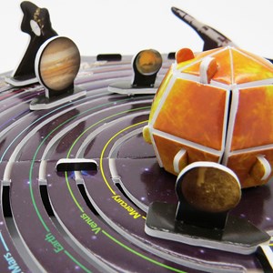 Puzzle 3d système solaire 45 pièces. 20,3x20,3x4,4 cm.