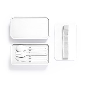 Boîte à lunch 2 compartiments 700 ml avec couverts