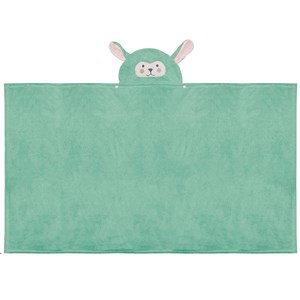 Serviette enfant design lapin. Multi-usages : serviette de bain.