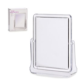 Miroir rectangulaire avec support. 20,5x18cm.