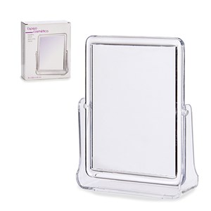 Miroir rectangulaire avec support. 20,5x18cm.