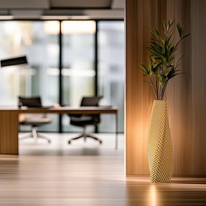 Vase à poser ananas 9l - doré