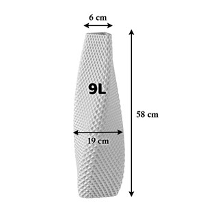 Vase à poser ananas 9l - doré