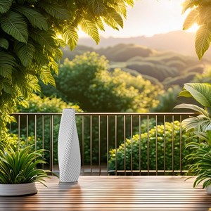 Vase à poser ananas 9l - blanc