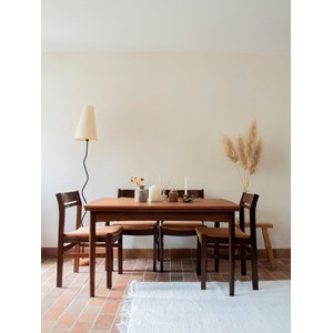 Lot de 6 chaises en bois et velours n°965