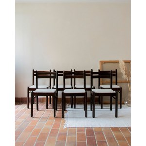 Lot de 7 chaises en velours côtelé n°968