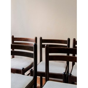 Lot de 7 chaises en velours côtelé n°968