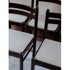 Lot de 7 chaises en velours côtelé n°968