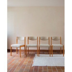 Lot de 4 chaises en tissu baumann n°967