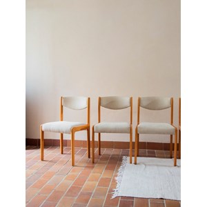 Lot de 4 chaises en tissu baumann n°967