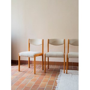 Lot de 4 chaises en tissu baumann n°967