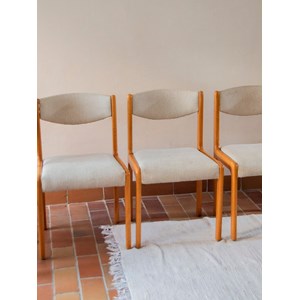 Lot de 4 chaises en tissu baumann n°967
