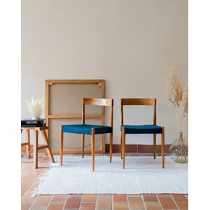 Paire de chaises en teck blond n°971