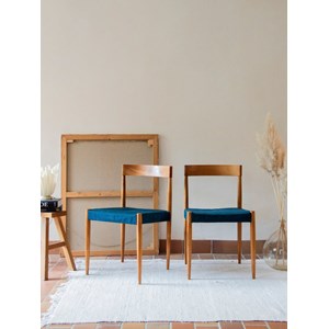 Paire de chaises en teck blond n°971