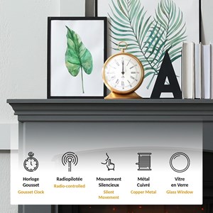 Horloge gousset à poser - cadran 19 cm - chiffre romains - silencieuse