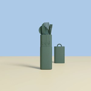 Kit de couvert bini vert foncé