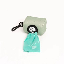 Distributeur de sacs à crottes (rouleau inclus) - vert pastel