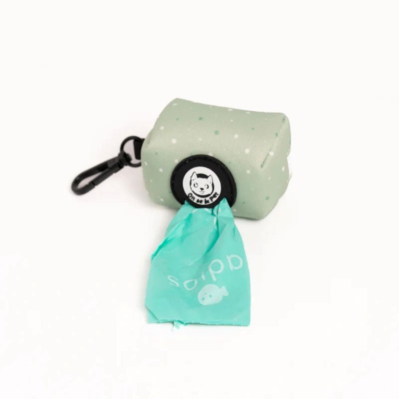 Distributeur de sacs à crottes (rouleau inclus) - vert pastel