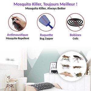 Lampe anti-moustique 500v - lumière uv 20m² - a poser ou suspendre.