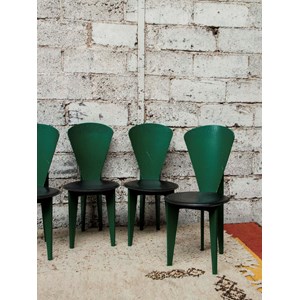 Lot de 4 chaises en simili n°990