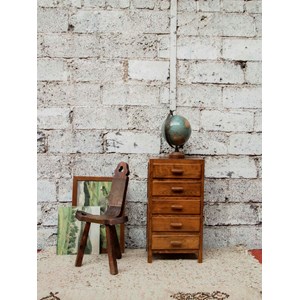 Chaise brutaliste en bois n°736