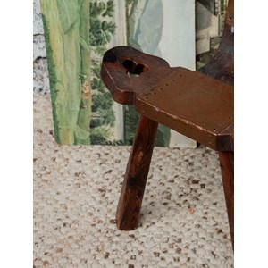 Chaise brutaliste en bois n°736