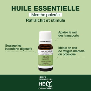 Pranarom - huile essentielle de menthe poivrée
