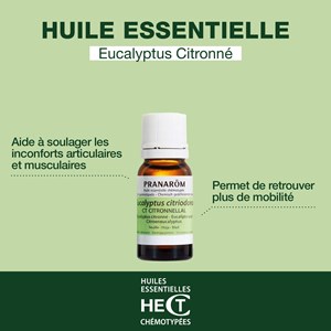 Pranarom - huile essentielle d'eucalyptus citronné
