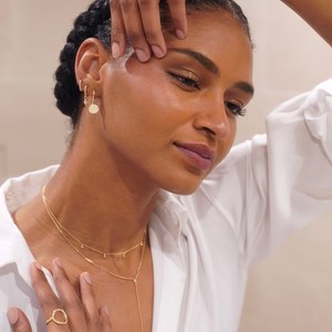 Boucles d'oreilles ondulation Doré