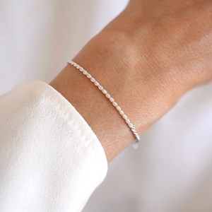 Bracelet torsade Argent