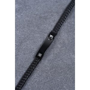 Bracelet souple christiano en acier 316l avec diamant blanc