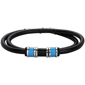 Bracelet souple moo en acier 316l avec turquoise bleu turquoise