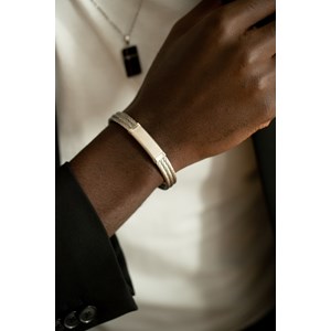 Bracelet semi-rigide adama en acier 316l