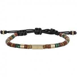 Bracelet souple charly en acier 316l avec oeil de tigre multicolore