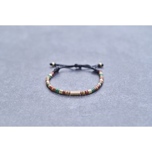 Bracelet souple charly en acier 316l avec oeil de tigre multicolore