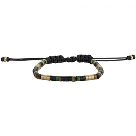Bracelet souple walid en acier 316l avec oeil de tigre multicolore