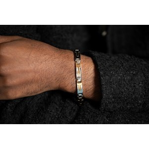 Bracelet souple multi-motifs ismaël en acier 316l