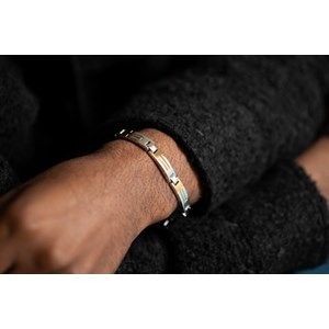 Bracelet souple multi-motifs ismaël en acier 316l