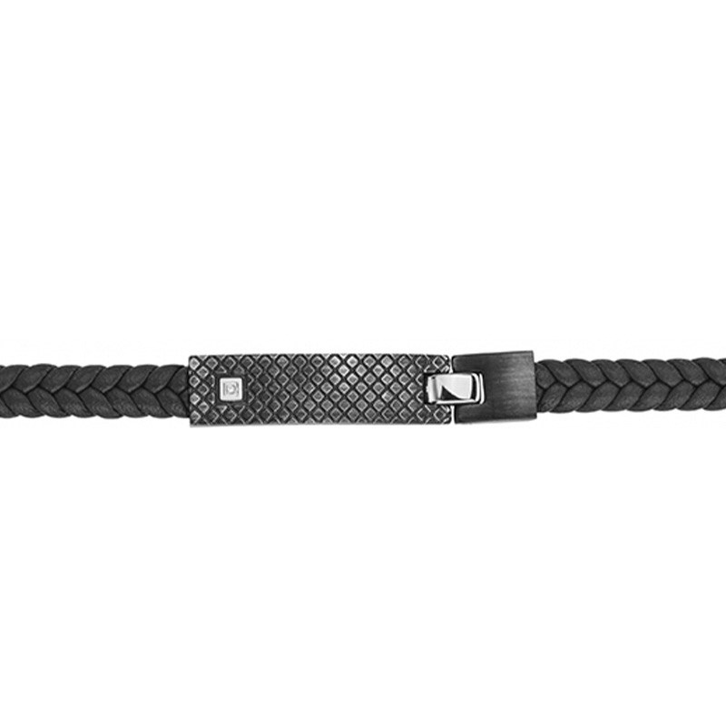Phébus Bijoux - Bracelet souple balthazar en acier 316l avec diamant blanc