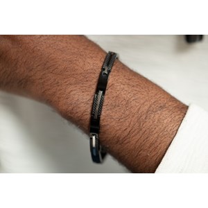 Bracelet souple multi-motifs hippolyte en acier 316l