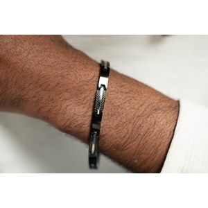 Bracelet souple multi-motifs hippolyte en acier 316l