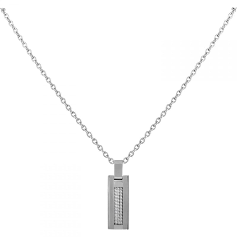 Phébus Bijoux - Plaque sur chaîne sasha en acier 316l