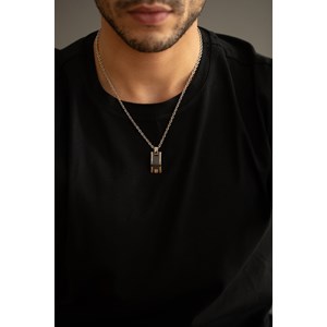 Plaque sur chaîne sergio en acier 316l